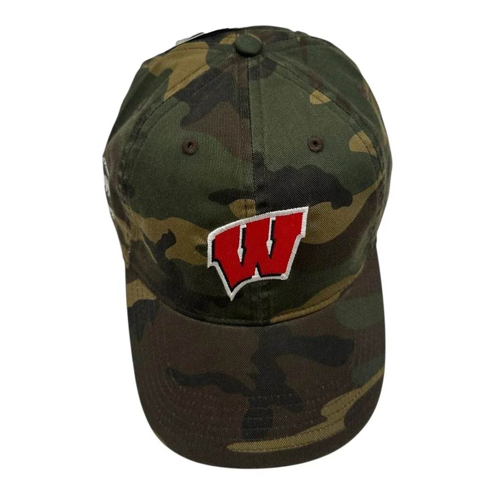 Captivating Wisconsin Badgers Hat Cap Camo Strapback Adjustable Baseball Dad OHT